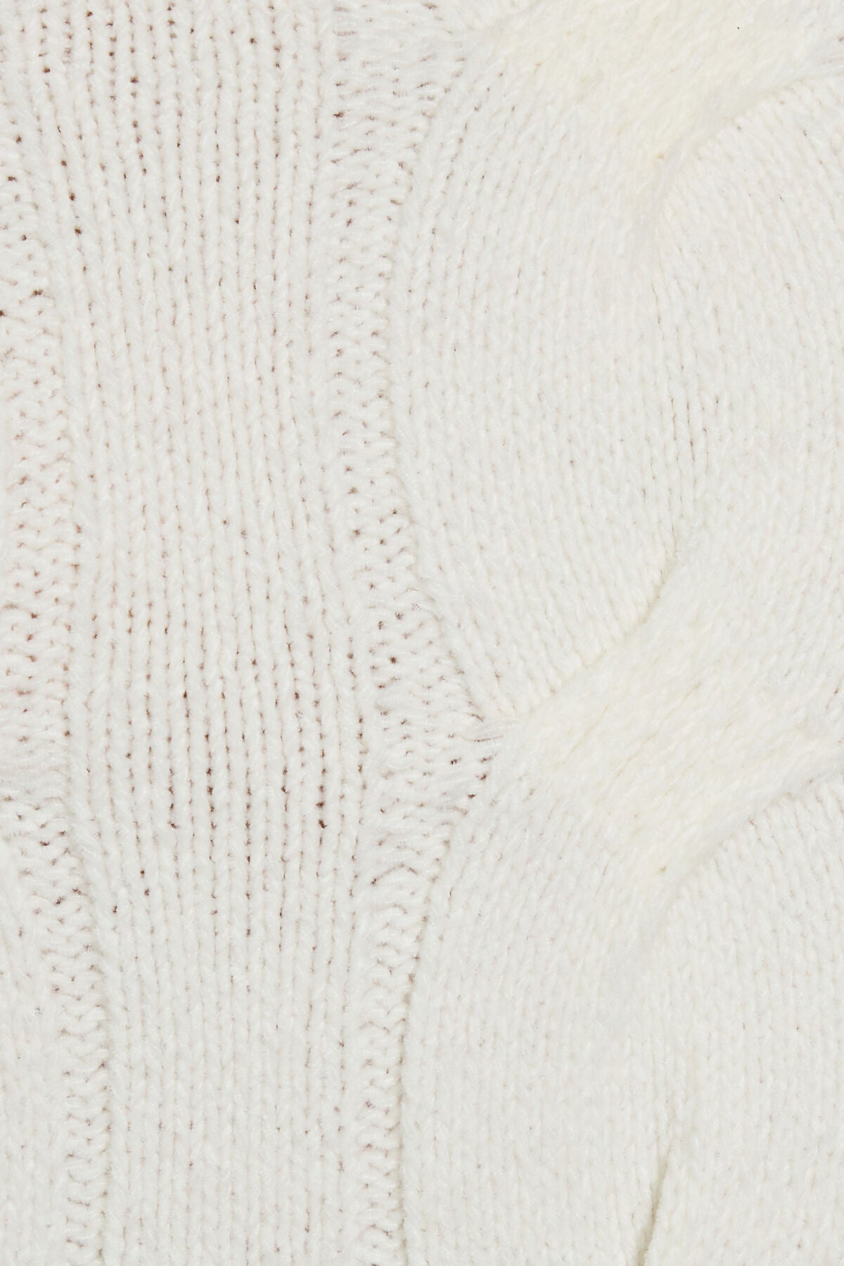 Cropped Cable Crewneck Sweater Beige Garage Clothing Women