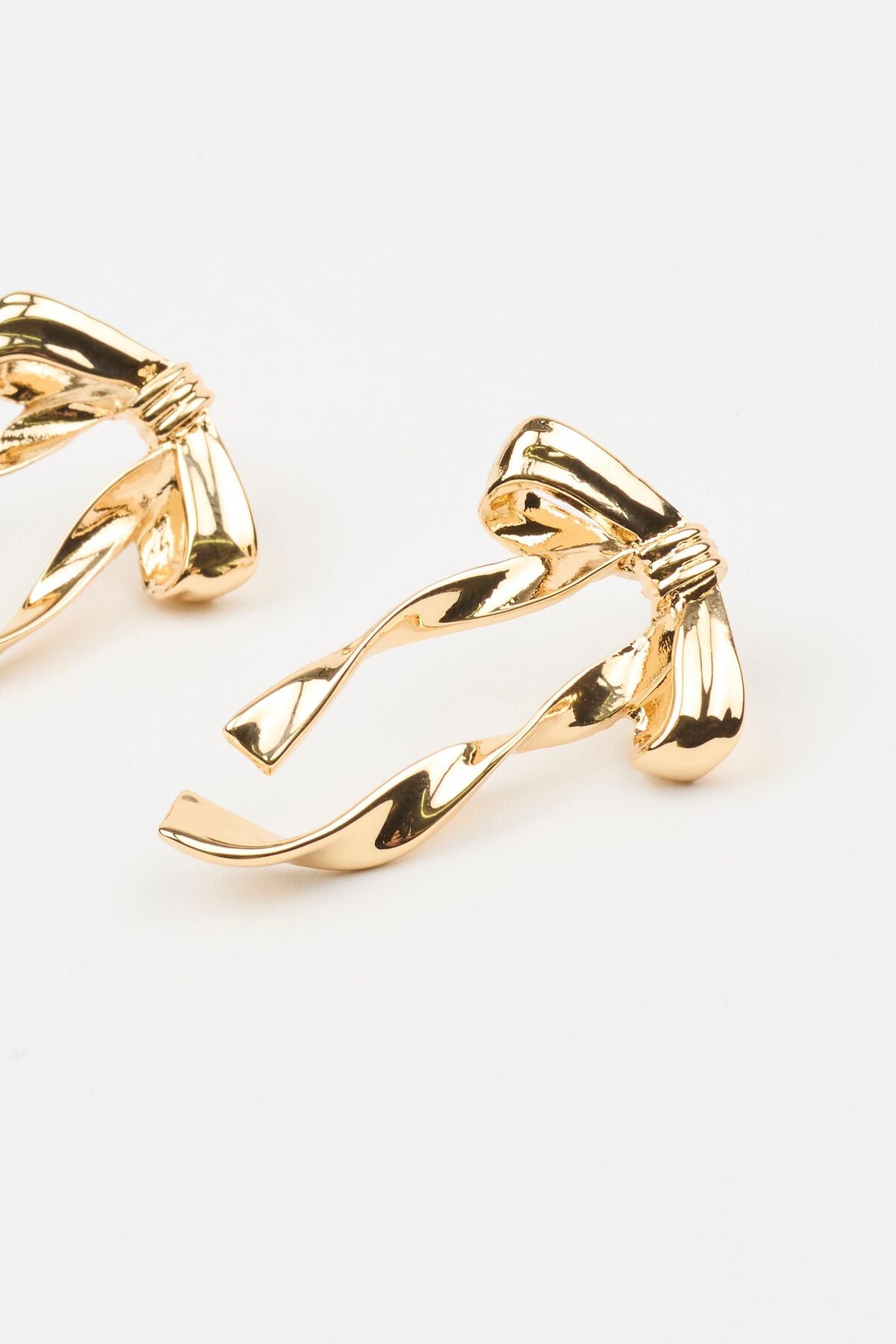 Metal Bow Earrings Yellow Garage Clothing Women