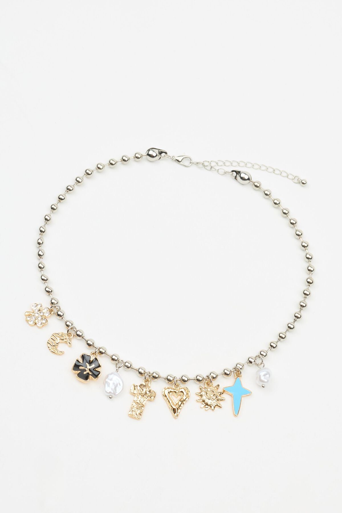 9 Charm Necklace Pink Garage Clothing Women