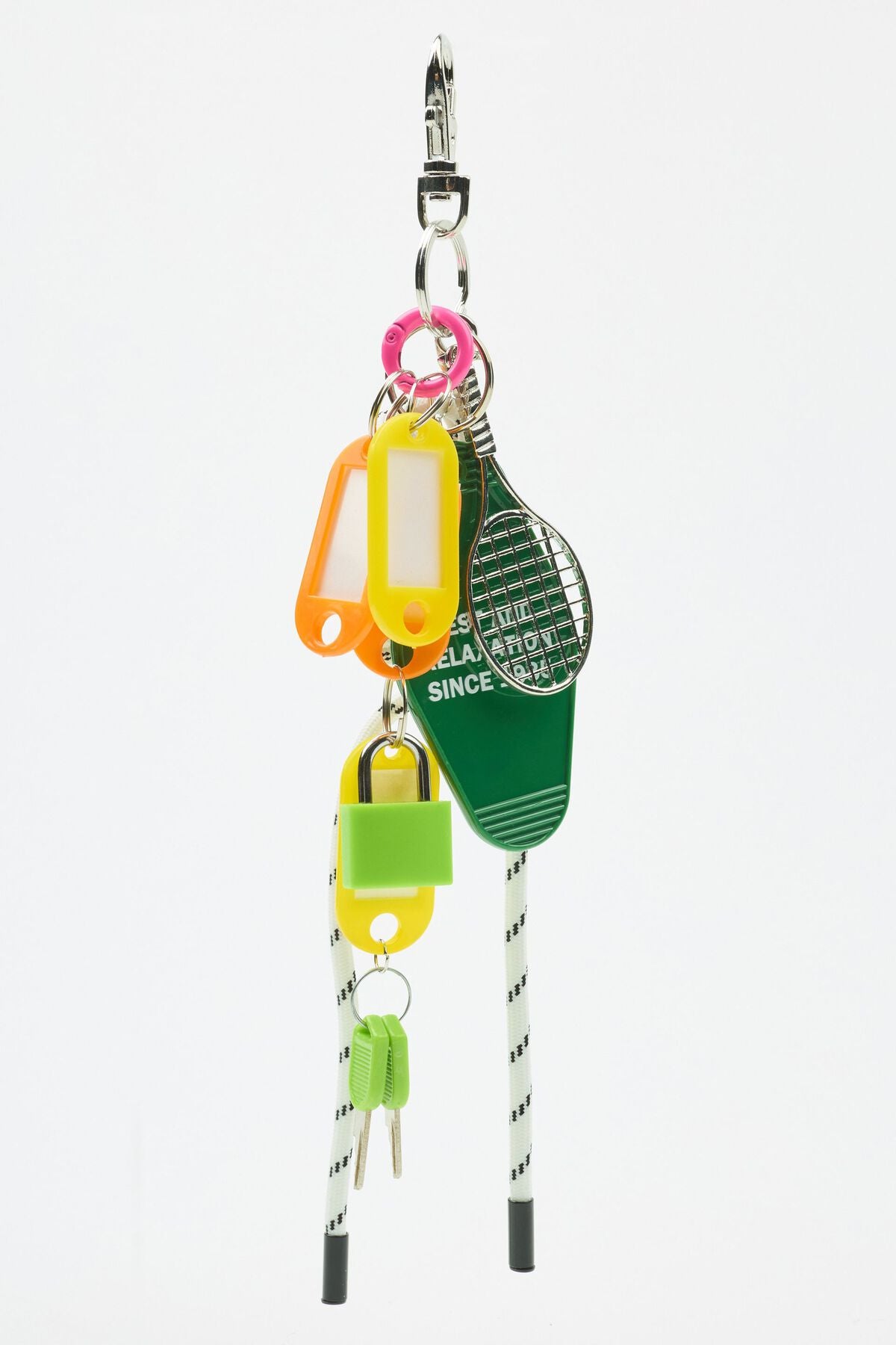 Sporty Cord & Racquet Bag Charms Black Garage Clothing Women