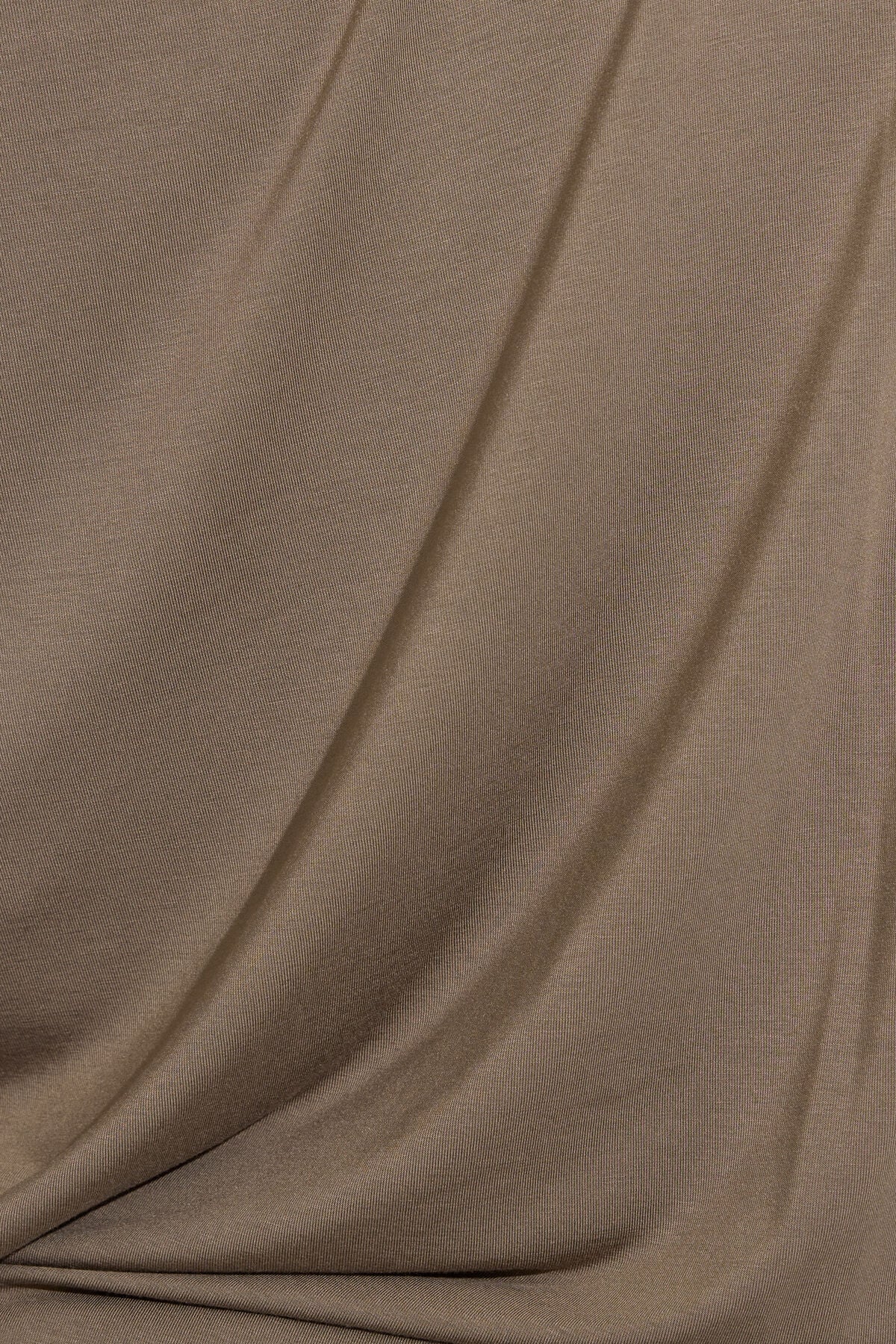 Off Shoulder Draped Mini Dress Brown Garage Clothing Women