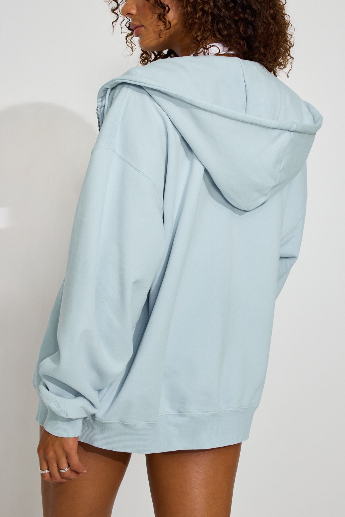 SoftTerry Oversized Zip-Up Hoodie BLUE Garage Clothing Women
