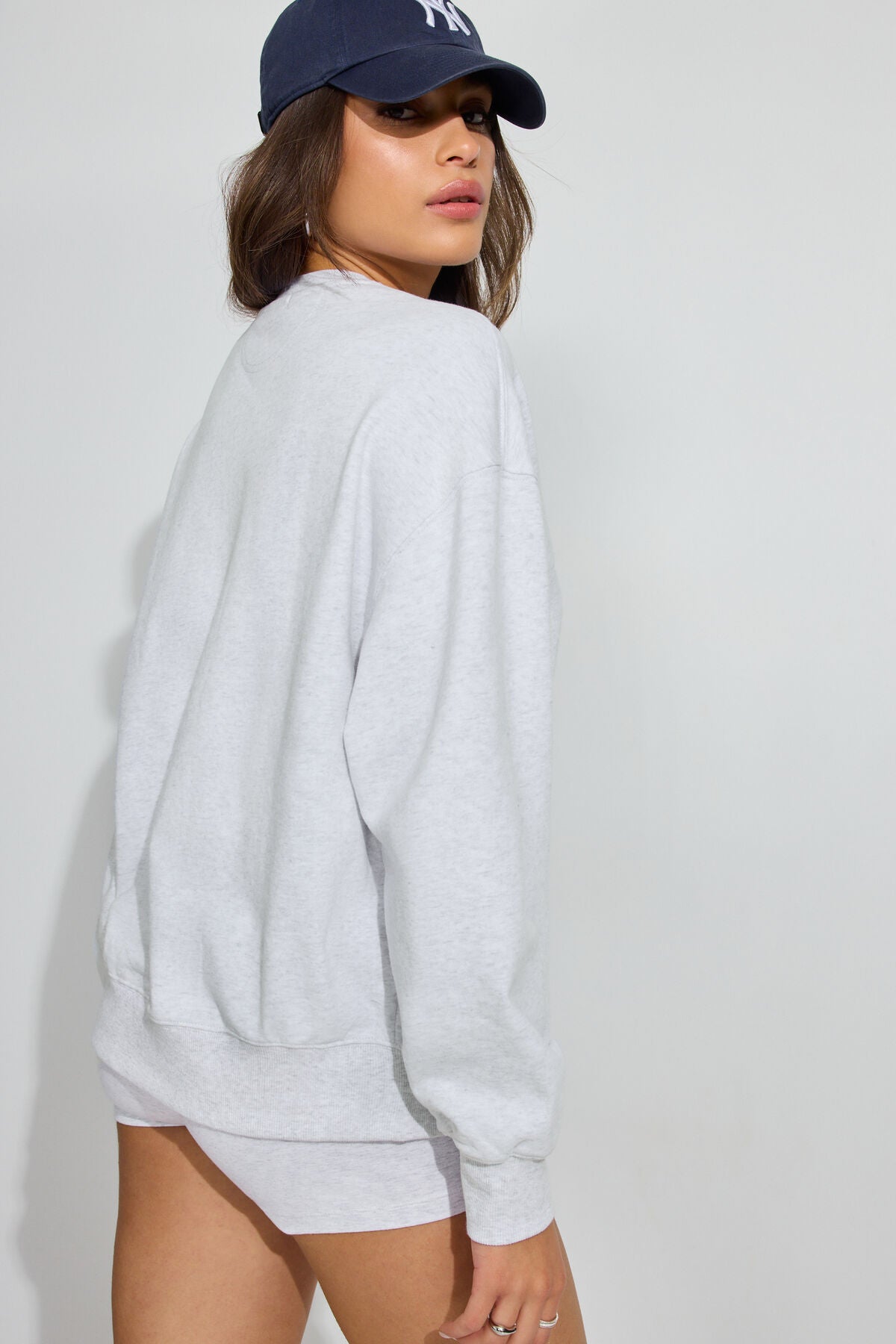 SoftTerry Oversized Crewneck Sweatshirt Gray Garage Clothing Women