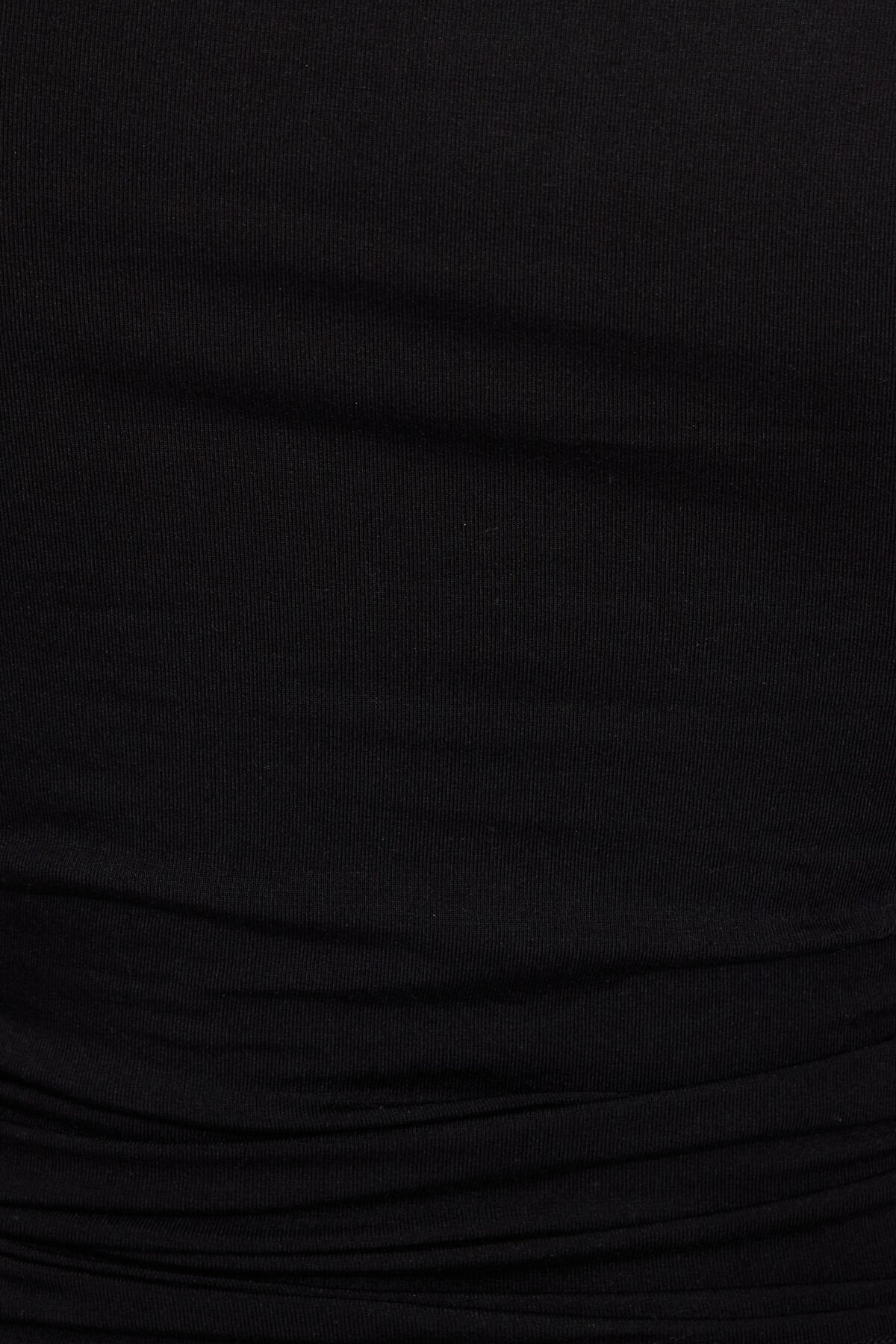 Smooth Long Sleeve Crewneck Top Black Garage Clothing Women