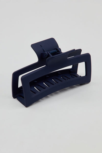 Oversized Rectangle Claw Clip Navy Garage Clothing Women