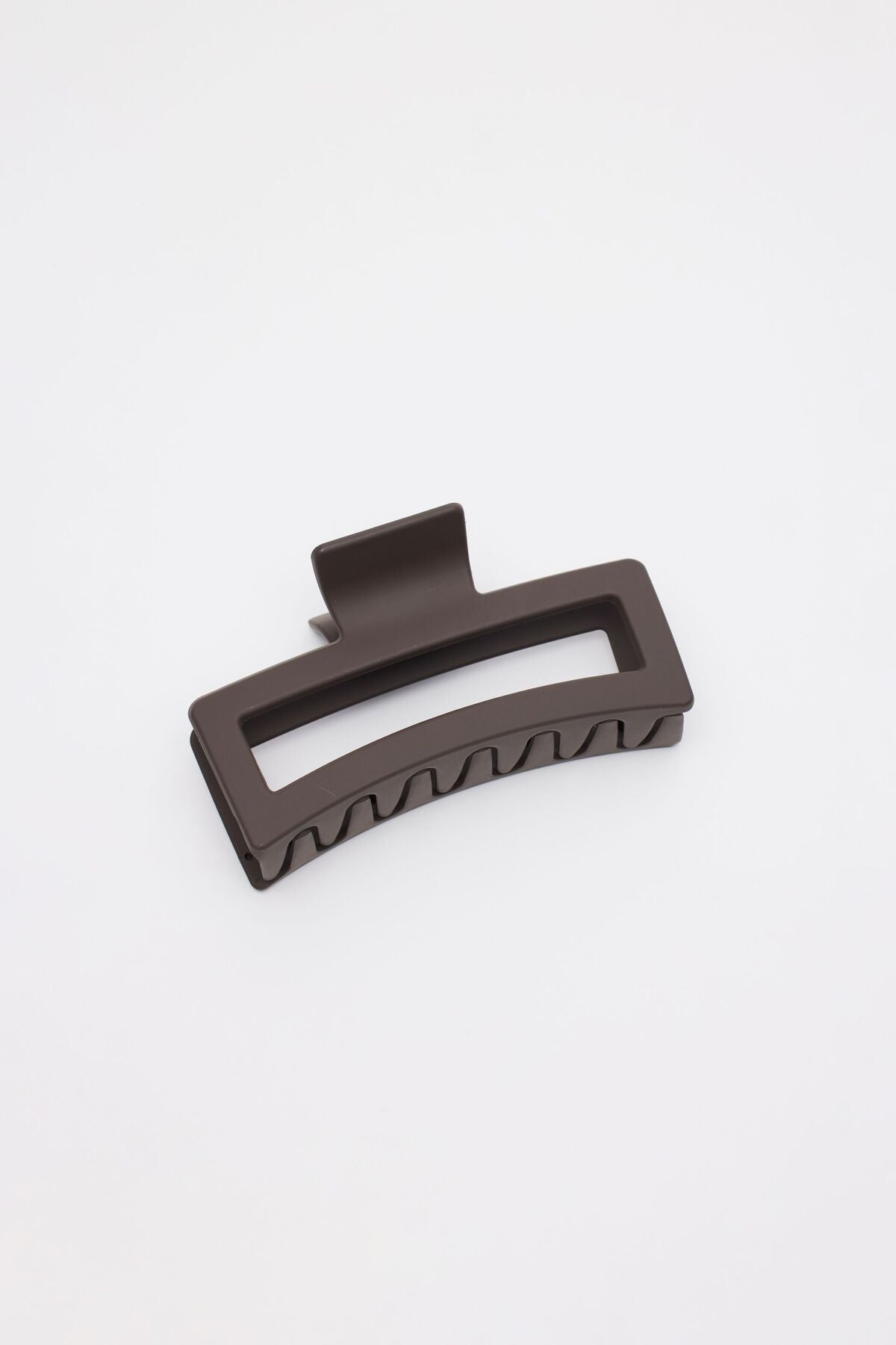 Oversized Rectangle Claw Clip Brown Garage Clothing Women