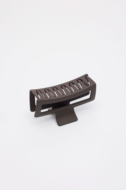 Oversized Rectangle Claw Clip Brown Garage Clothing Women