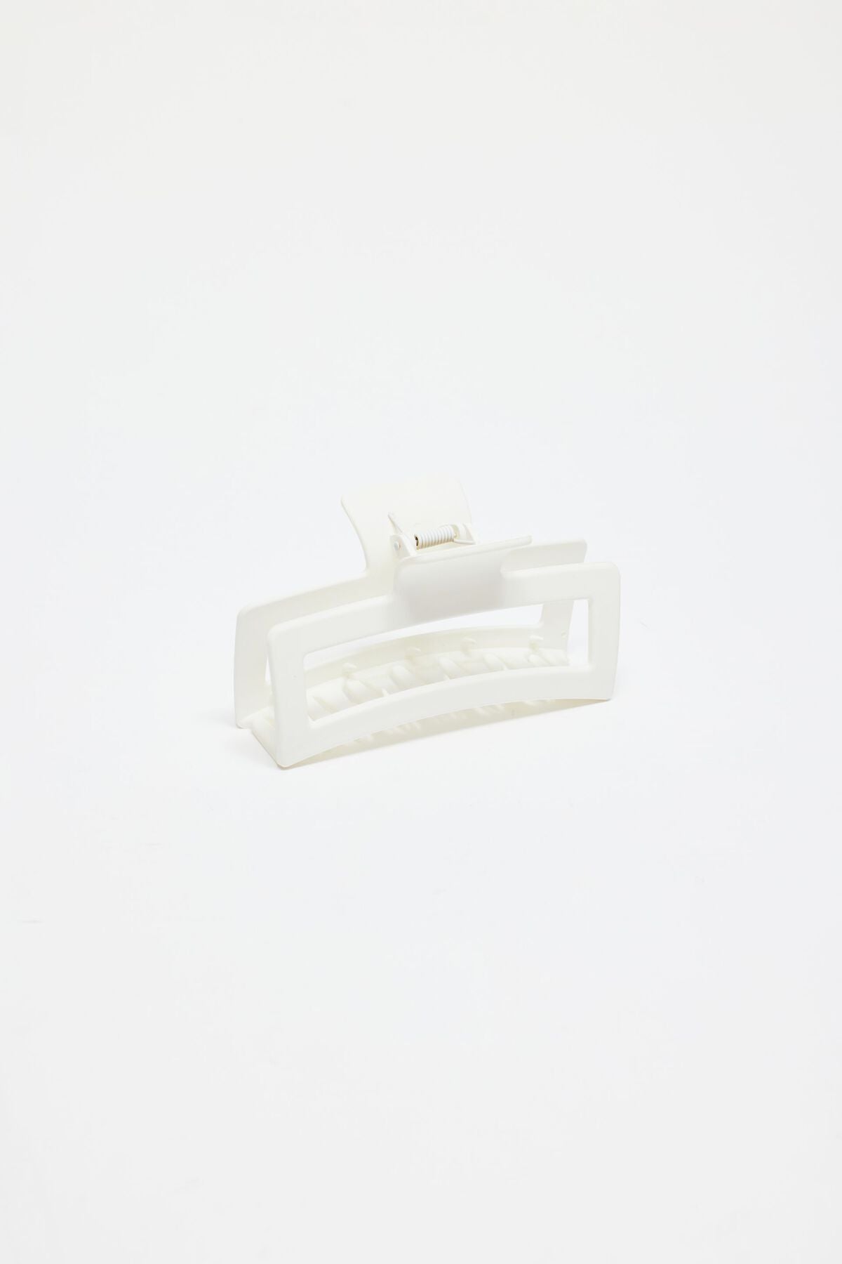 Oversized Rectangle Claw Clip White Garage Clothing Women