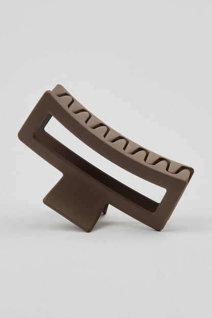 Oversized Rectangle Claw Clip Beige Garage Clothing Women