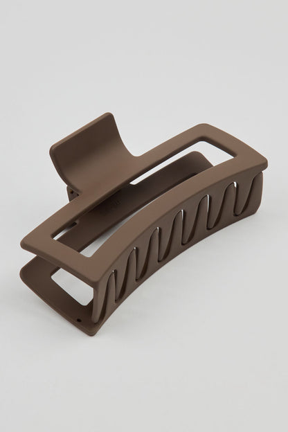 Oversized Rectangle Claw Clip Beige Garage Clothing Women