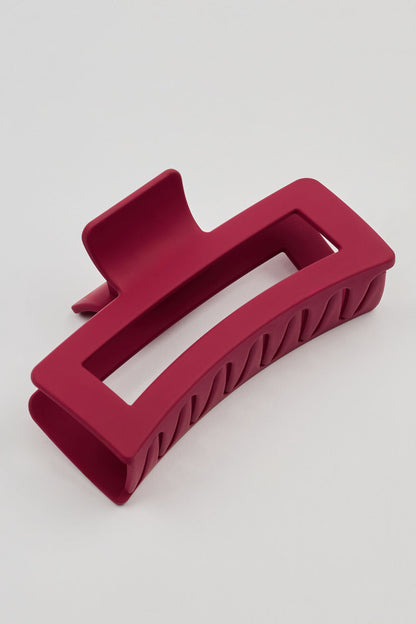 Oversized Rectangle Claw Clip Burgundy Garage Clothing Women