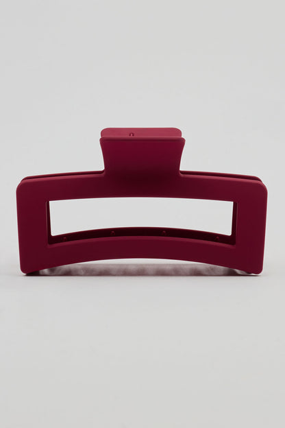Oversized Rectangle Claw Clip Burgundy Garage Clothing Women