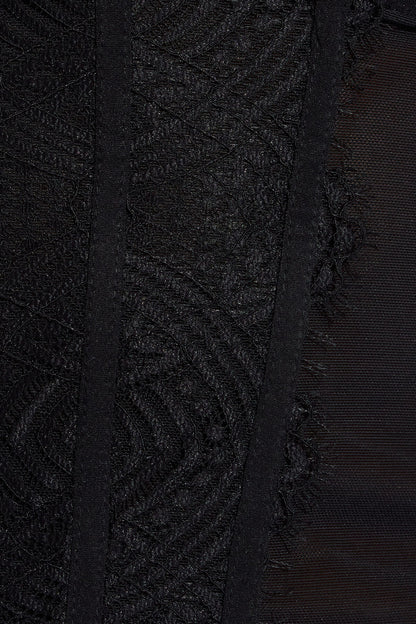 Chrishell Lace Mesh Bustier Black Garage Clothing Women