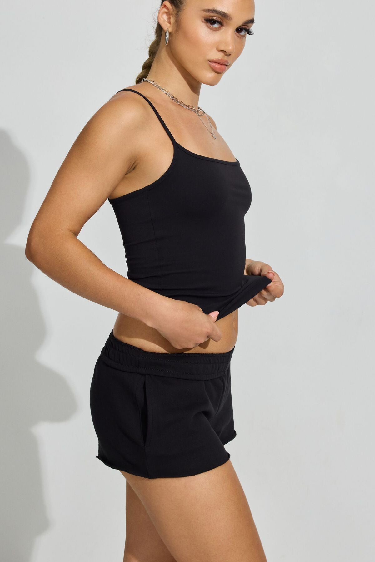 SoftTerry Low Rise Shorts Black Garage Clothing Women