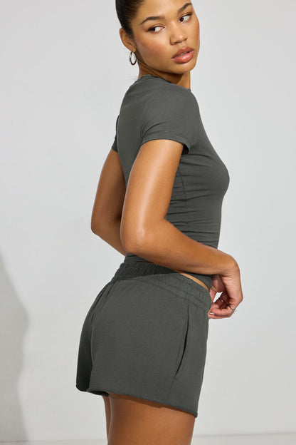 SoftTerry Low Rise Shorts Gray Garage Clothing Women