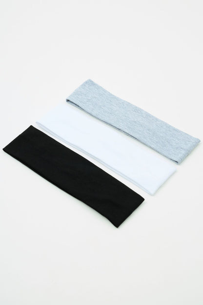 Set of 3 Stretchy Headbands White Garage Clothing Women