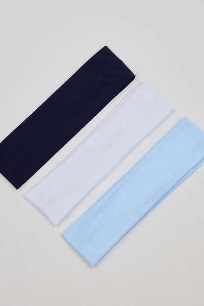 Set of 3 Stretchy Headbands Blue Garage Clothing Women