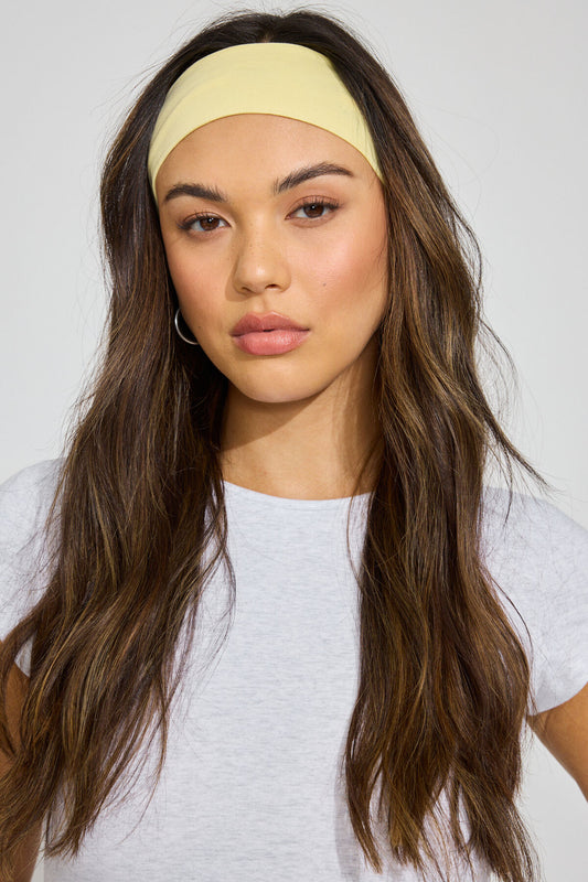 Set of 3 Stretchy Headbands Yellow Garage Clothing Women