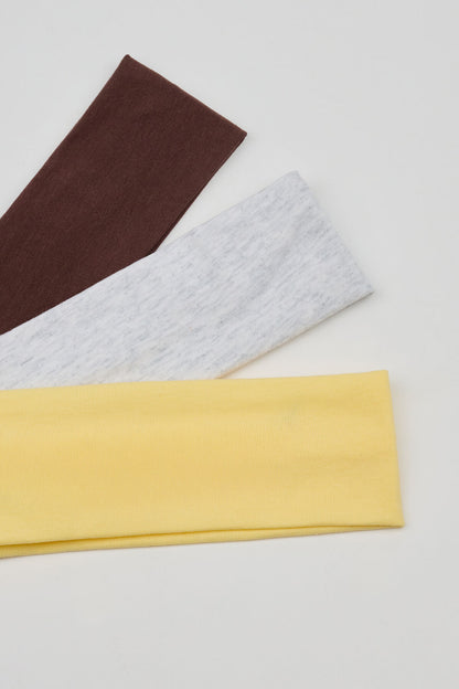 Set of 3 Stretchy Headbands Yellow Garage Clothing Women
