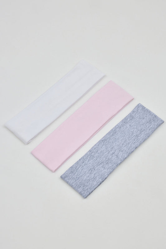Set of 3 Stretchy Headbands Pink Garage Clothing Women
