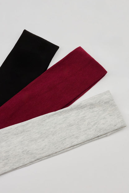 Set of 3 Stretchy Headbands Red Garage Clothing Women