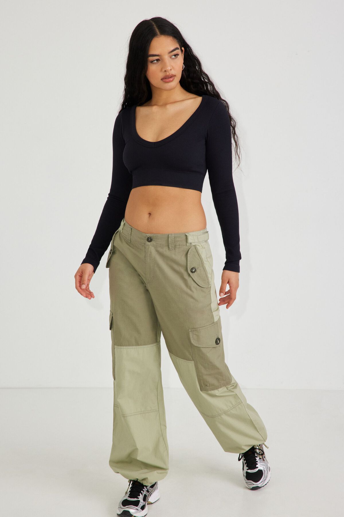 Sonia Seamless Long Sleeve Top  Black Garage Clothing Women