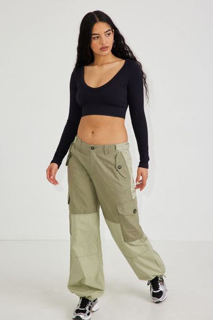 Sonia Seamless Long Sleeve Top  Black Garage Clothing Women