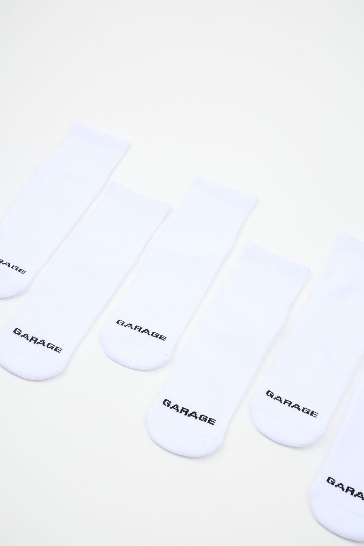 3 Pack Shorty Socks White Garage Clothing Women