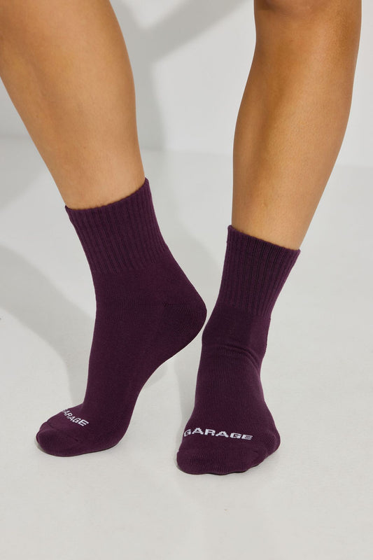 3 Pack Shorty Socks Purple Garage Clothing Women
