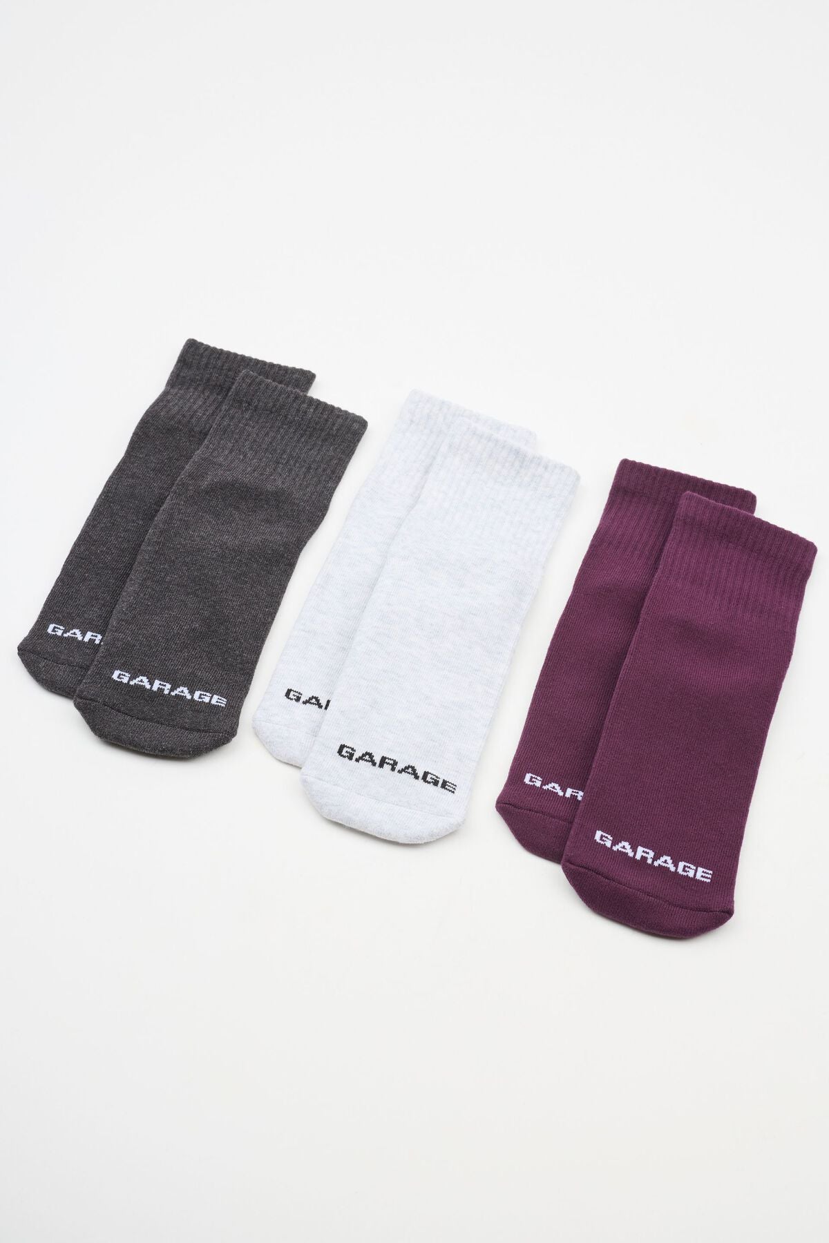3 Pack Shorty Socks Purple Garage Clothing Women
