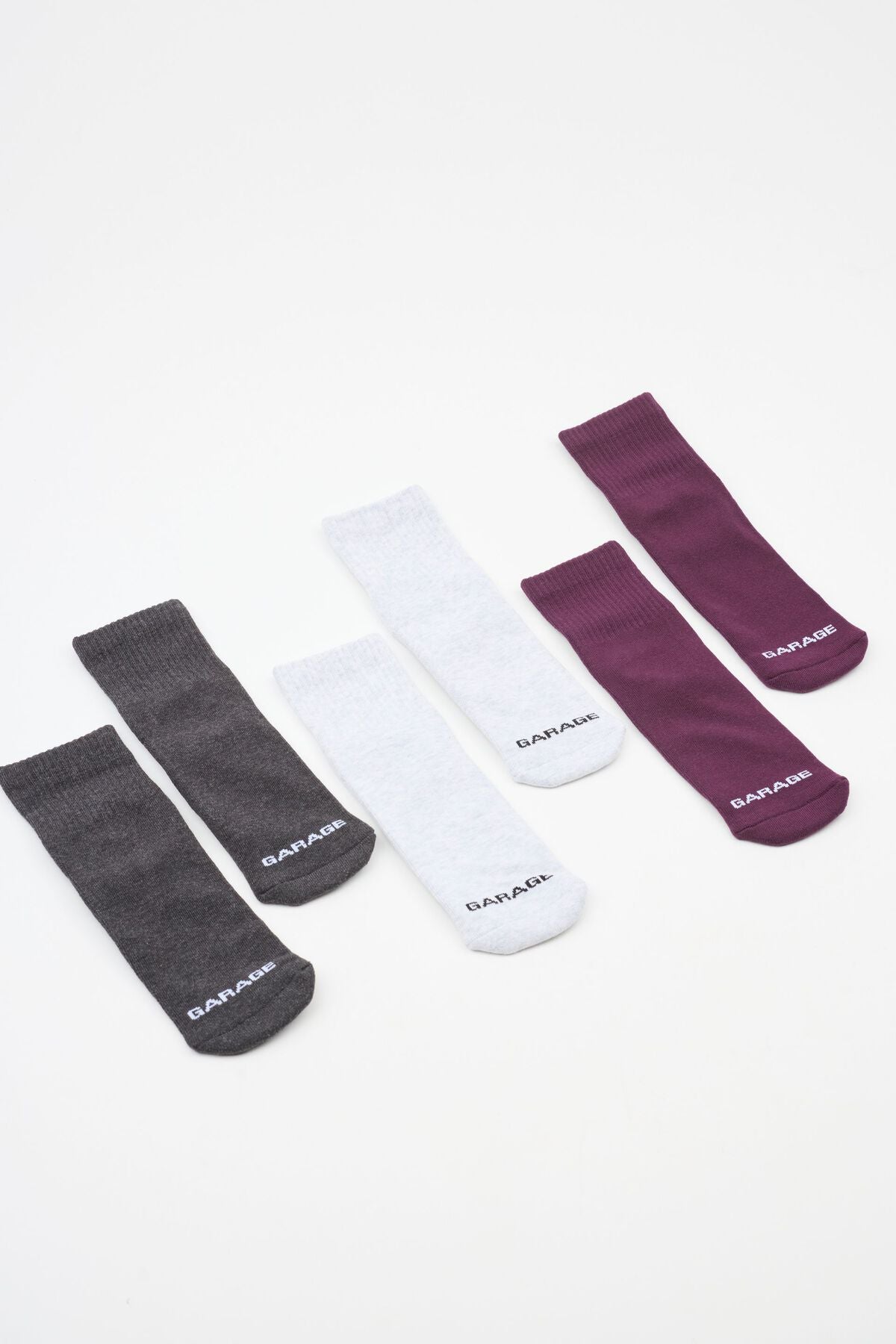 3 Pack Shorty Socks Purple Garage Clothing Women