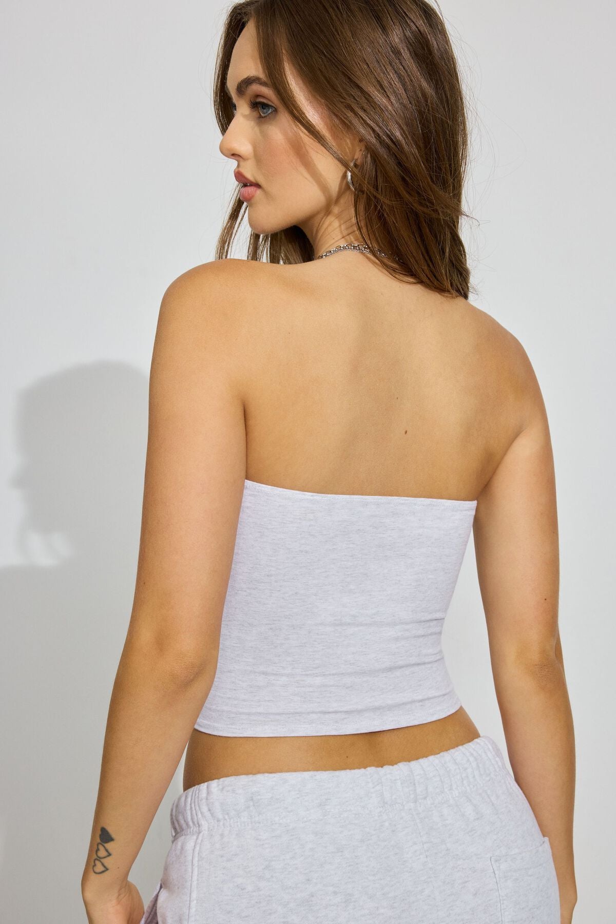 Tasia Tube Top Gray Garage Clothing Women