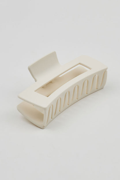 Regular Square Hair Claw WHITE Garage Clothing Women