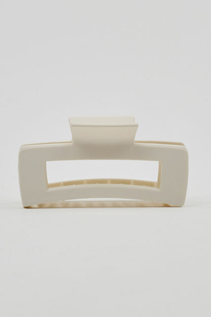 Regular Square Hair Claw WHITE Garage Clothing Women