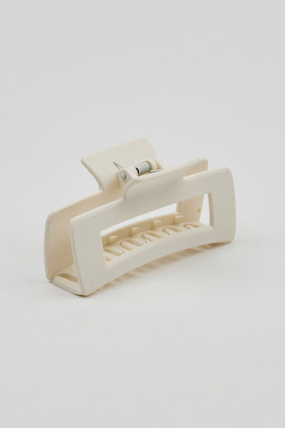 Regular Square Hair Claw WHITE Garage Clothing Women