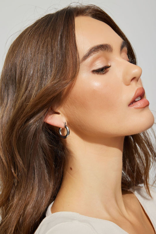 3 Pack Hoop Earrings Gray Garage Clothing Women