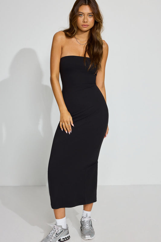 Sleek Maxi Tube Dress Black Garage Clothing Women