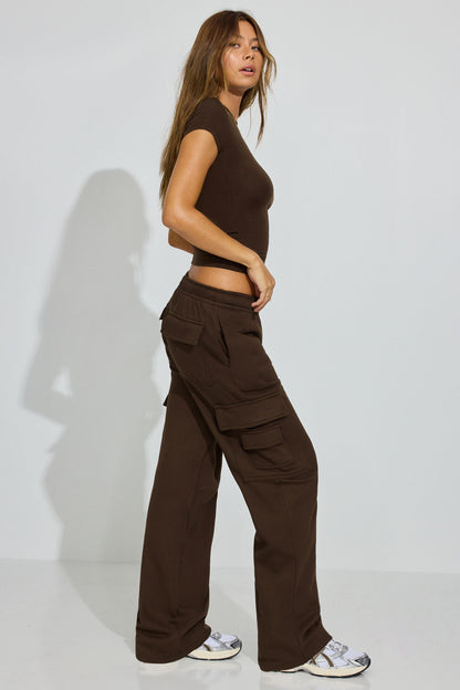 UltraFleece Cargo Sweatpants Brown Garage Clothing Women