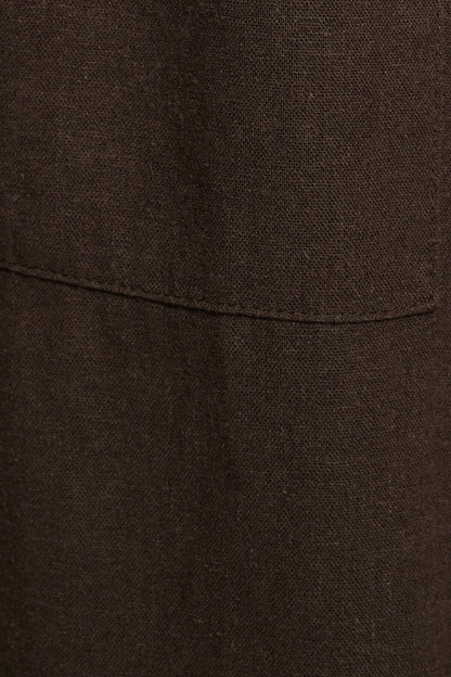 Millie Linen Pull-On Pants Brown Garage Clothing Women