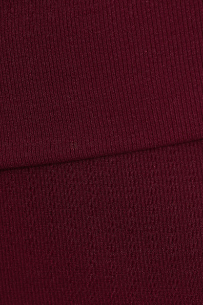 Kayla Foldover Off Shoulder Top Burgundy Garage Clothing Women