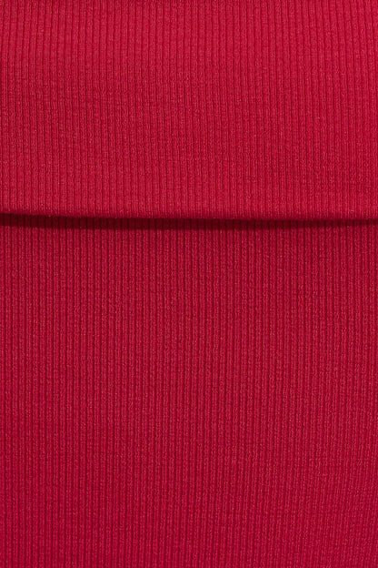 Kayla Foldover Off Shoulder Top Red Garage Clothing Women