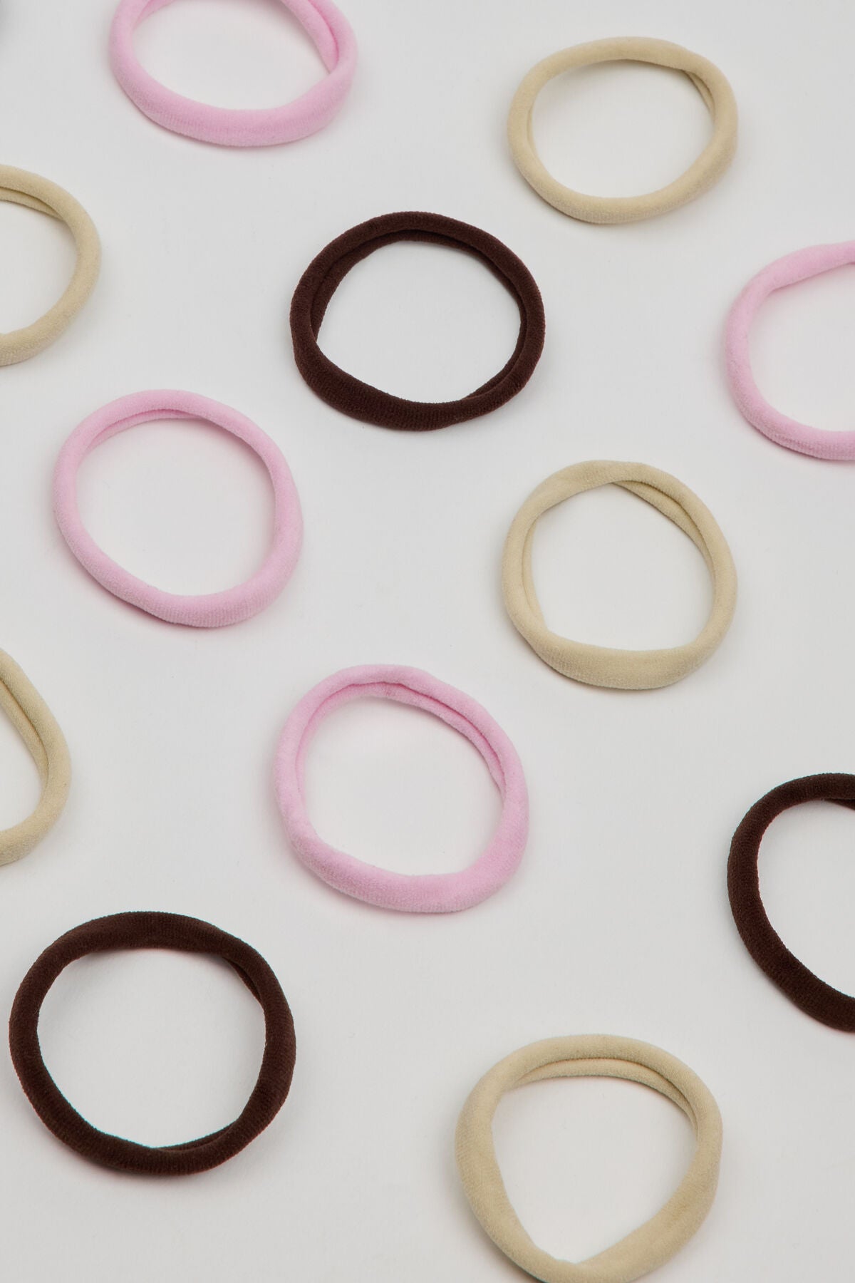 Pack of 18 Seamless Hair Elastics Pink Garage Clothing Women