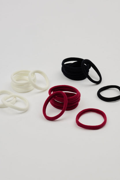 Pack of 18 Seamless Hair Elastics Red Garage Clothing Women