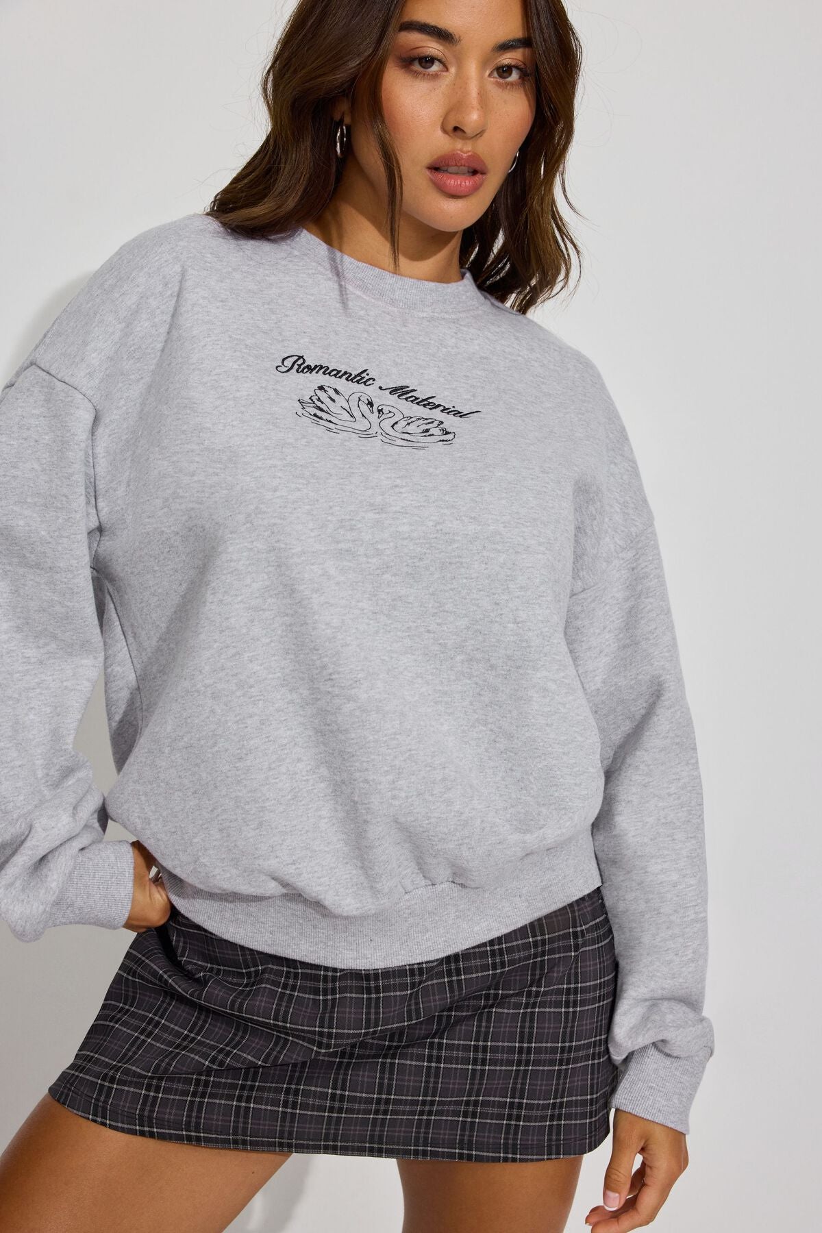 UltraFleece Crewneck Sweatshirt Gray Garage Clothing Women