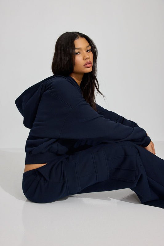 UltraFleece Full Zip Hoodie Navy Garage Clothing Women