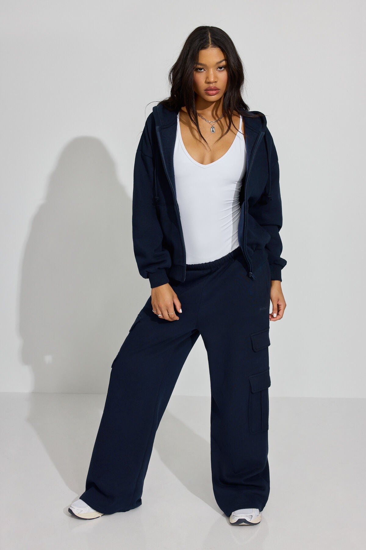 UltraFleece Full Zip Hoodie Navy Garage Clothing Women
