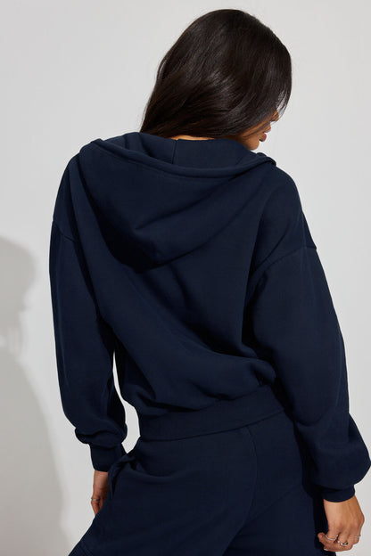 UltraFleece Full Zip Hoodie Navy Garage Clothing Women