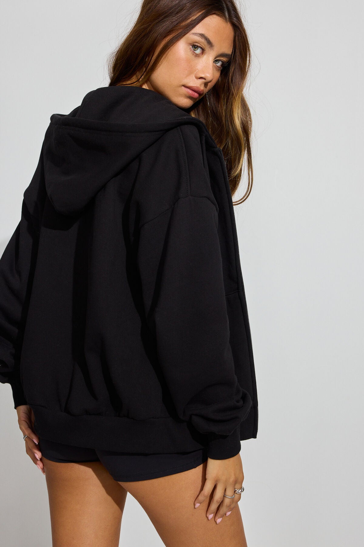 UltraFleece Full Zip Hoodie Black Garage Clothing Women