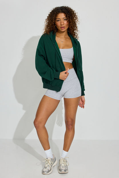 UltraFleece Full Zip Hoodie Green Garage Clothing Women