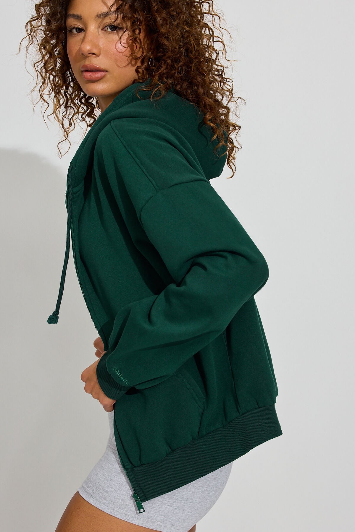 UltraFleece Full Zip Hoodie Green Garage Clothing Women